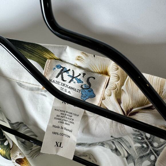 Hawaiian White Orchid Hawaii Shirt Women's XL Island Tropical - Picture 3 of 9